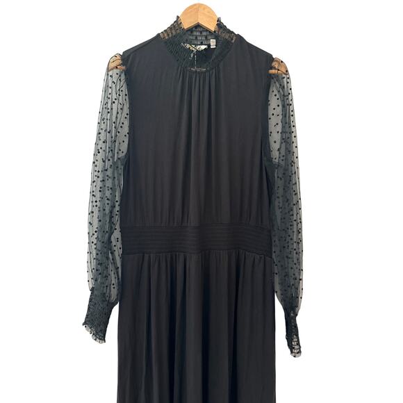 Boden Tulle Sleeve Midi Party Dress Black Size 12 - Picture 12 of 14